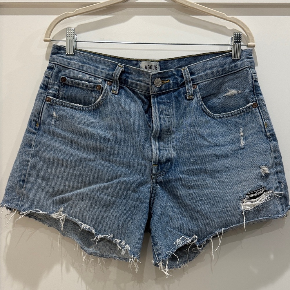 Agolde Classic Blue Jean Shorts